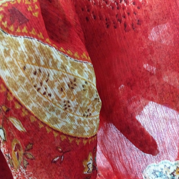 Hippie chick Paisley off shoulder shirt - Picture 5 of 5